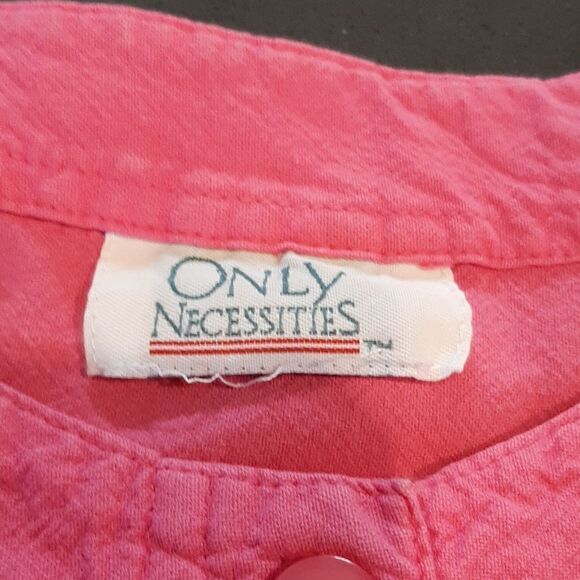 Only Necessities Pink Casual Button Down Short Sleeve Shirt - Picture 4 of 6